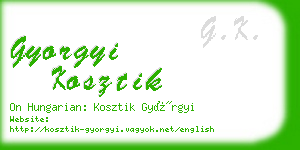 gyorgyi kosztik business card